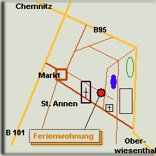 Lage der
                        Ferienwohnung in Annaberg-Buchholz